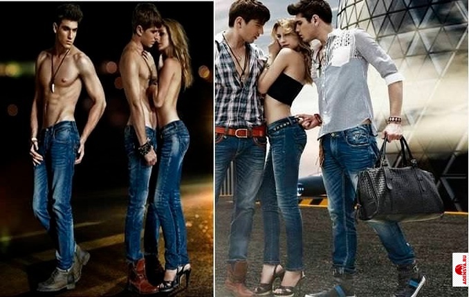 Две испанские бляди вместе ублажают мужика в джинсах